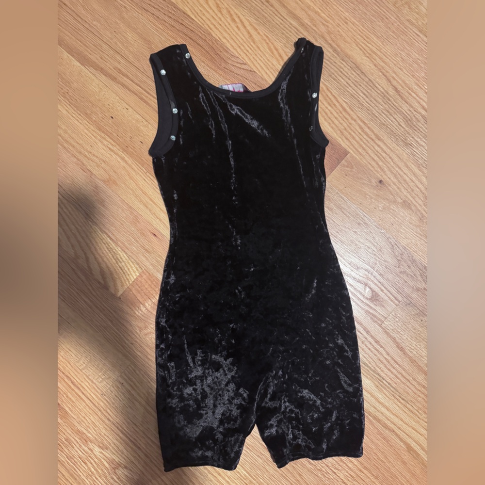 Kids Jacques Moret Black Velvet Leotard